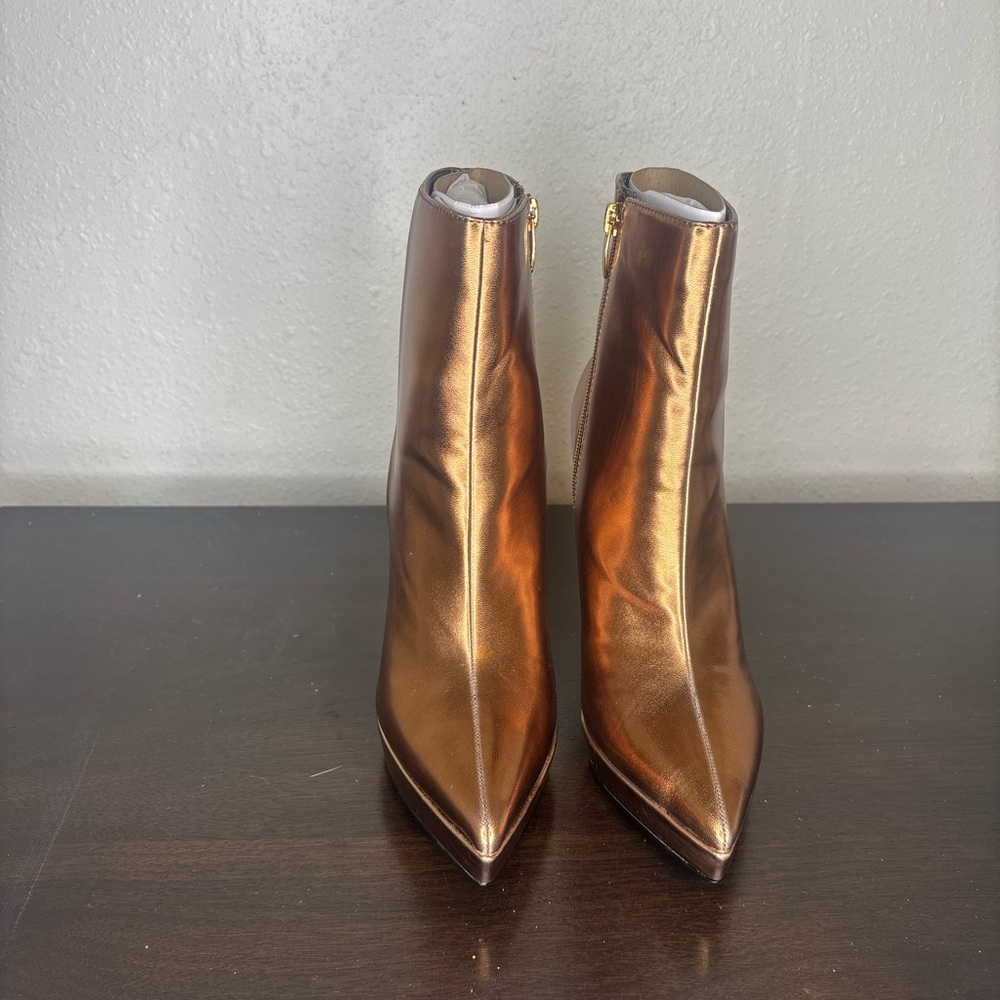 Nine West Brown Ankle Booties with Pointed Toe